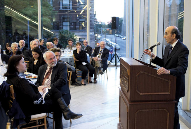 Klein spoke at the Class of 1967’s reunion dinner on June 2, leading a lively discussion about education. PHOTO: MICHAEL DAMES